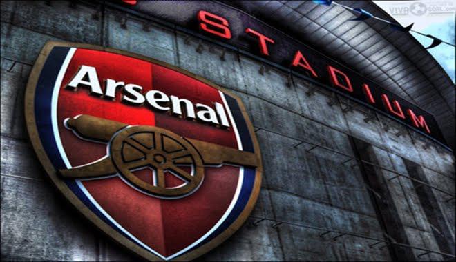 The Arsenal badge outside the Emirates Stadium