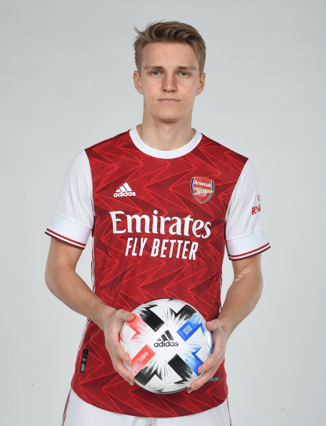 Martin Odegaard with Arsenal (Photo via Arsenal.com)
