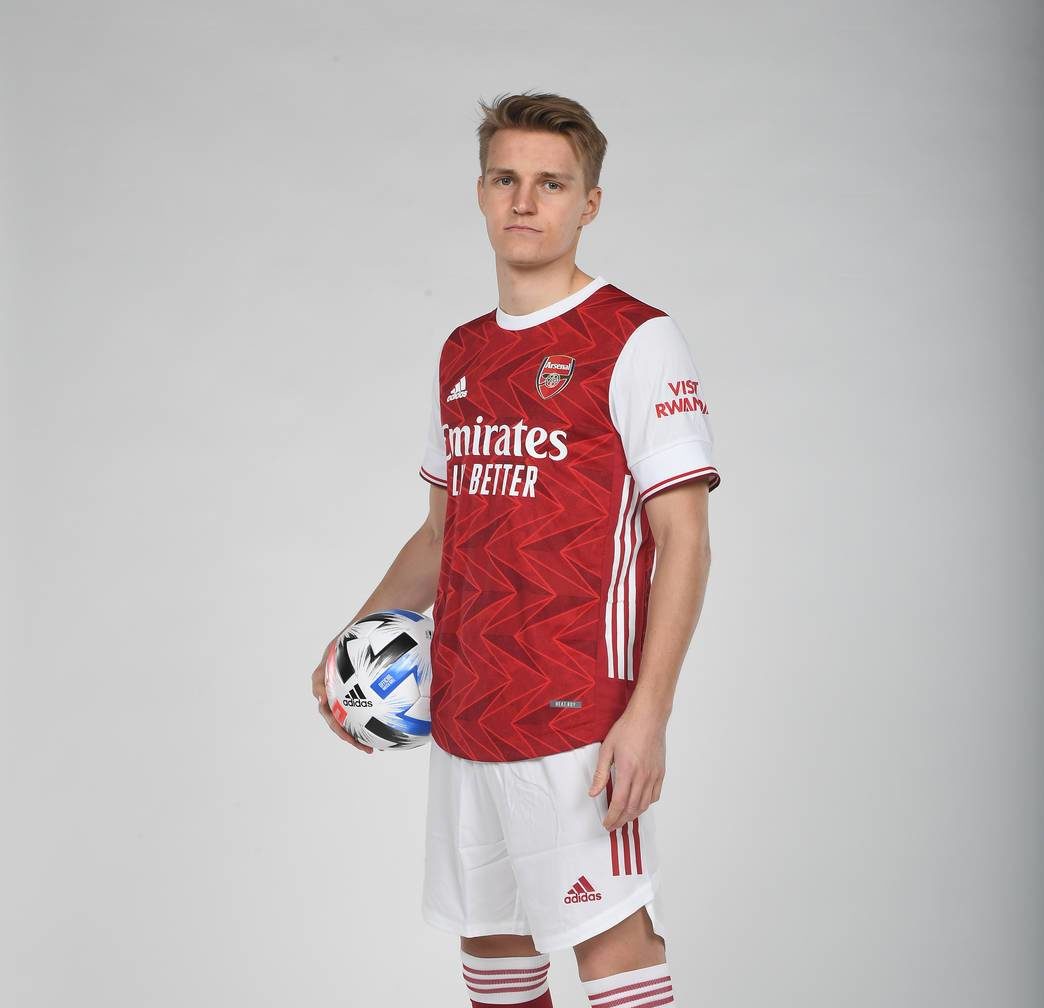Martin Odegaard with Arsenal (Photo via Arsenal.com)