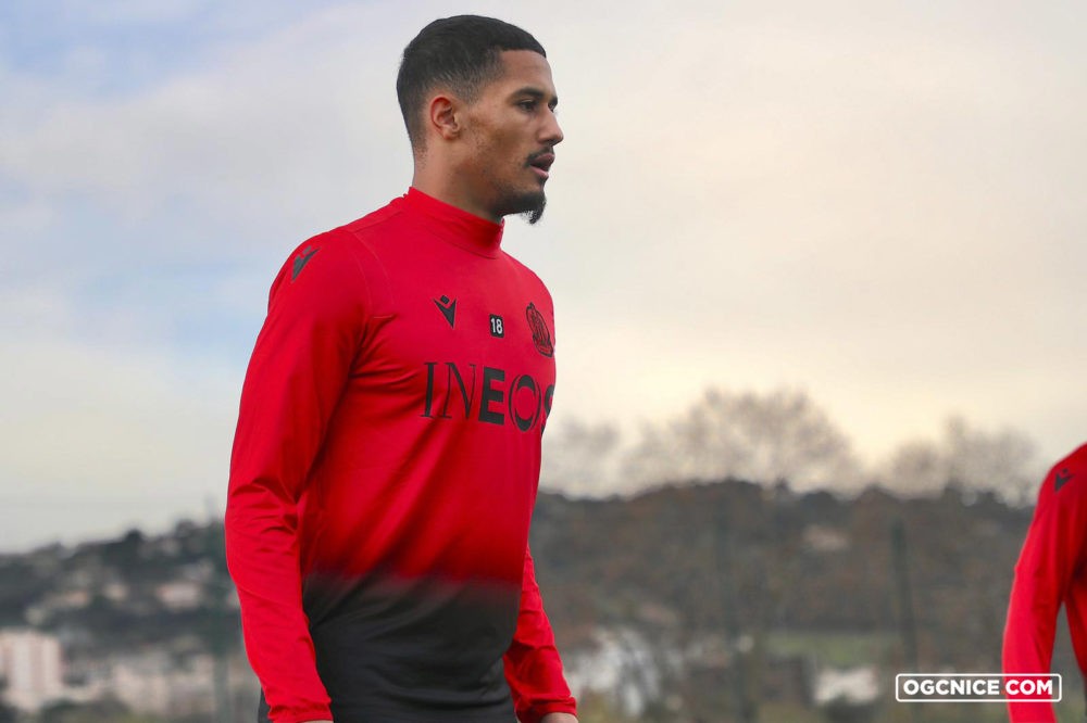 William Saliba in training with OGC Nice (Photo via Nice on Twitter)