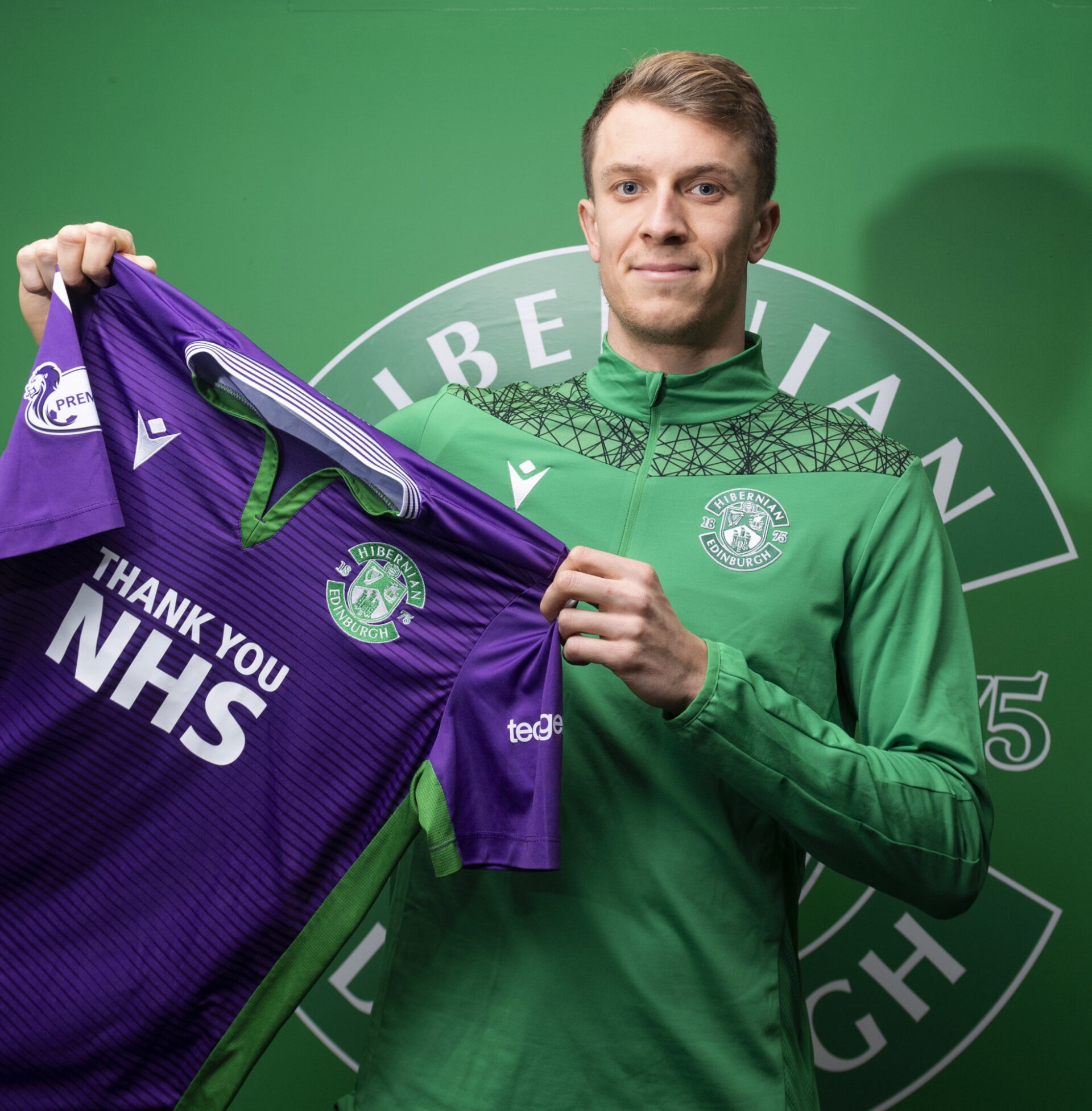 Matt Macey with Hibernian FC (Photo via Hibernian FC)
