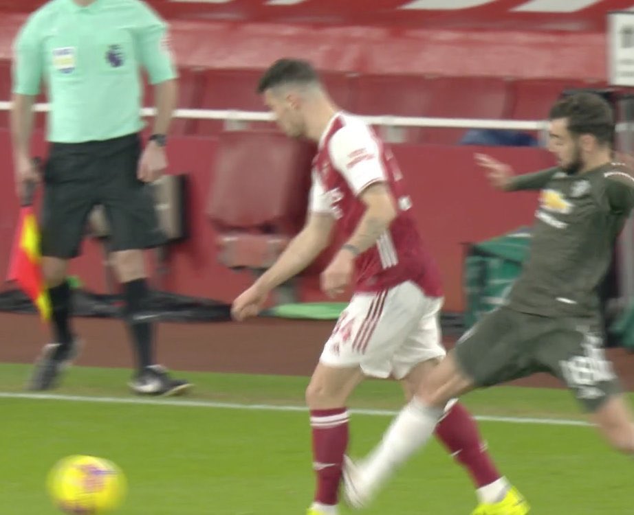 Bruno Fernandes on Granit Xhaka