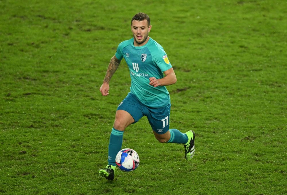 Jack Wilshere on Mesut Ozil: It's not nice 4 DERBY, ENGLAND - JANUARY 19: Jack Wilshere of AFC Bournemouth during the Sky Bet Championship match between Derby County and AFC Bournemouth at Pride Park Stadium on January 19, 2021 in Derby, England. Sporting stadiums around the UK remain under strict restrictions due to the Coronavirus Pandemic as Government social distancing laws prohibit fans inside venues resulting in games being played behind closed doors. (Photo by Gareth Copley/Getty Images)
