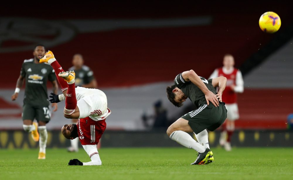Alexandre Lacazette injury update: When will he be fit? 2 Arsenal's French striker Alexandre Lacazette (L) clashes with Manchester United's English defender Harry Maguire during the English Premier League football match between Arsenal and Manchester United at the Emirates Stadium in London on January 30, 2021. (Photo by Ian KINGTON / IKIMAGES / AFP)
