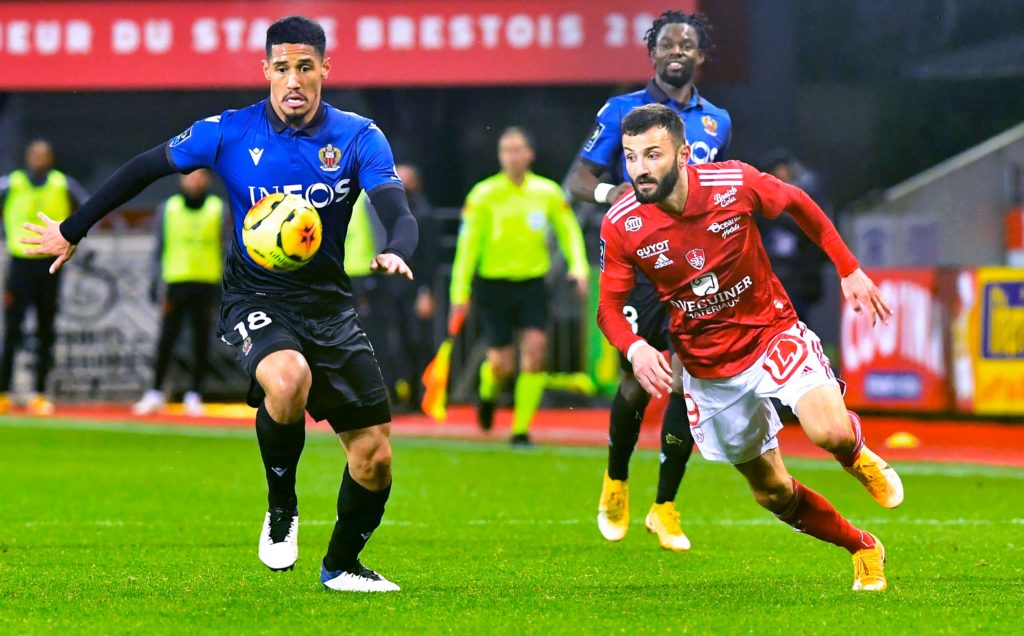 Bacary Sagna 'not surprised' by Arsenal's treatment of William Saliba 2 Brest's French forward Franck Honorat (R) fights for the ball with Nice's French forward William Saliba during during the French L1 football match between Brest and OGC Nice at The Francis Le Ble Stadium, in Brest, western France, on January 6, 2021. (Photo by FRED TANNEAU/AFP via Getty Images)