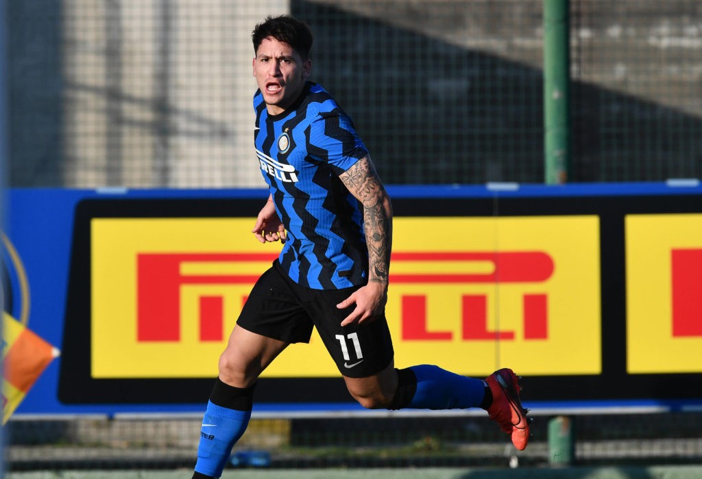 Martin Satriano with Inter Milan Primavera on 11/02/2021 (Photo by Daniele Buffa/Image nella)