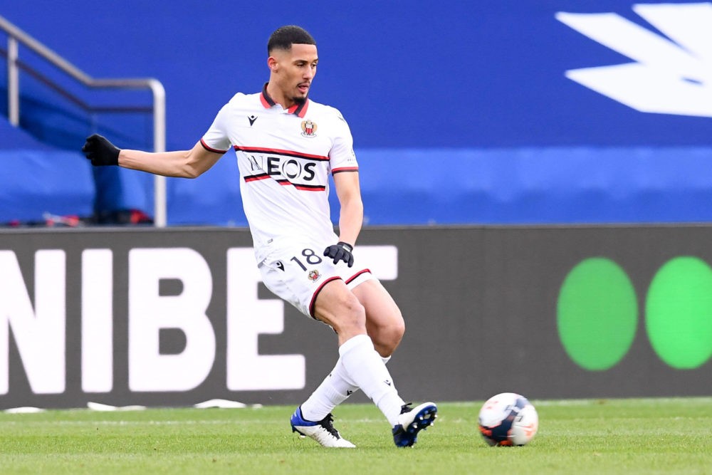 William Saliba playing for OGC Nice against Paris Saint-Germain on 13th February 2021 (Photo via FEP / Panoramic)