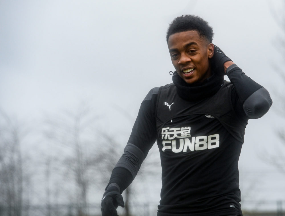 Joe Willock with Newcastle United (Photo via NUFC on Twitter)