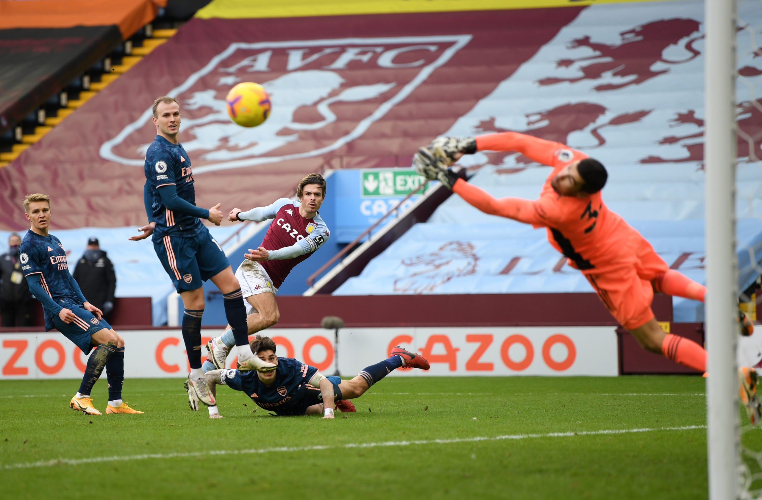 William Saliba opens up about Mikel Arteta plus Arsenal news roundup 2 BIRMINGHAM, ENGLAND - FEBRUARY 06: Jack Grealish of Aston Villa looks on as Mat Ryan of Arsenal makes a save during the Premier League match between Aston Villa and Arsenal at Villa Park on February 06, 2021 in Birmingham, England. Sporting stadiums around the UK remain under strict restrictions due to the Coronavirus Pandemic as Government social distancing laws prohibit fans inside venues resulting in games being played behind closed doors. (Photo by Shaun Botterill/Getty Images)