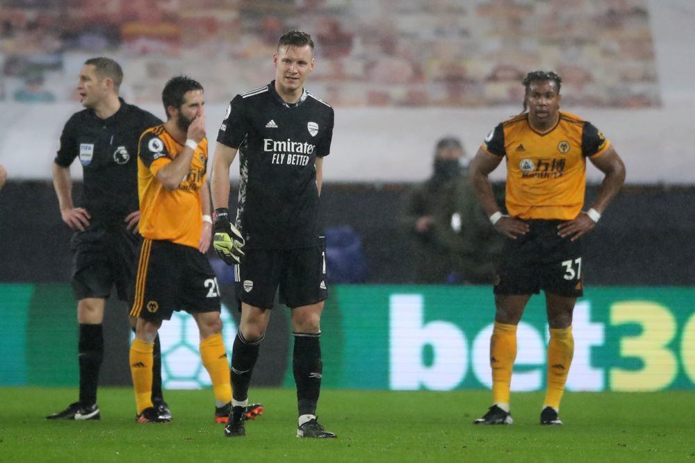 When will Mat Ryan be fit for Aston Villa vs Arsenal? 2 Arsenal's German goalkeeper Bernd Leno (2R) leaves the field on being red carded looks on during the English Premier League football match between Wolverhampton Wanderers and Arsenal at the Molineux stadium in Wolverhampton, central England on February 2, 2021. (Photo by Nick Potts / POOL / AFP)