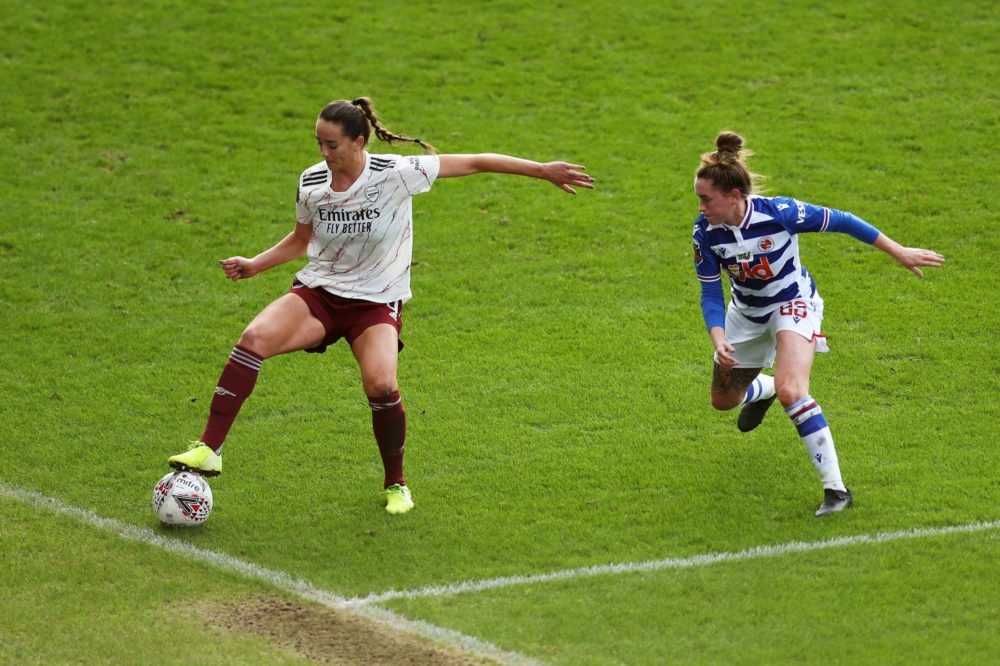 1 in, 1 out: Arsenal women transfer window reviewed 2 READING, ENGLAND - JANUARY 17: Anna Patten of Arsenal in action during the Barclays FA Women's Super League match between Reading Women and Arsenal Women at Madejski Stadium on January 17, 2021 in Reading, England. Sporting stadiums around England remain under strict restrictions due to the Coronavirus Pandemic as Government social distancing laws prohibit fans inside venues resulting in games being played behind closed doors. (Photo by Naomi Baker/Getty Images)