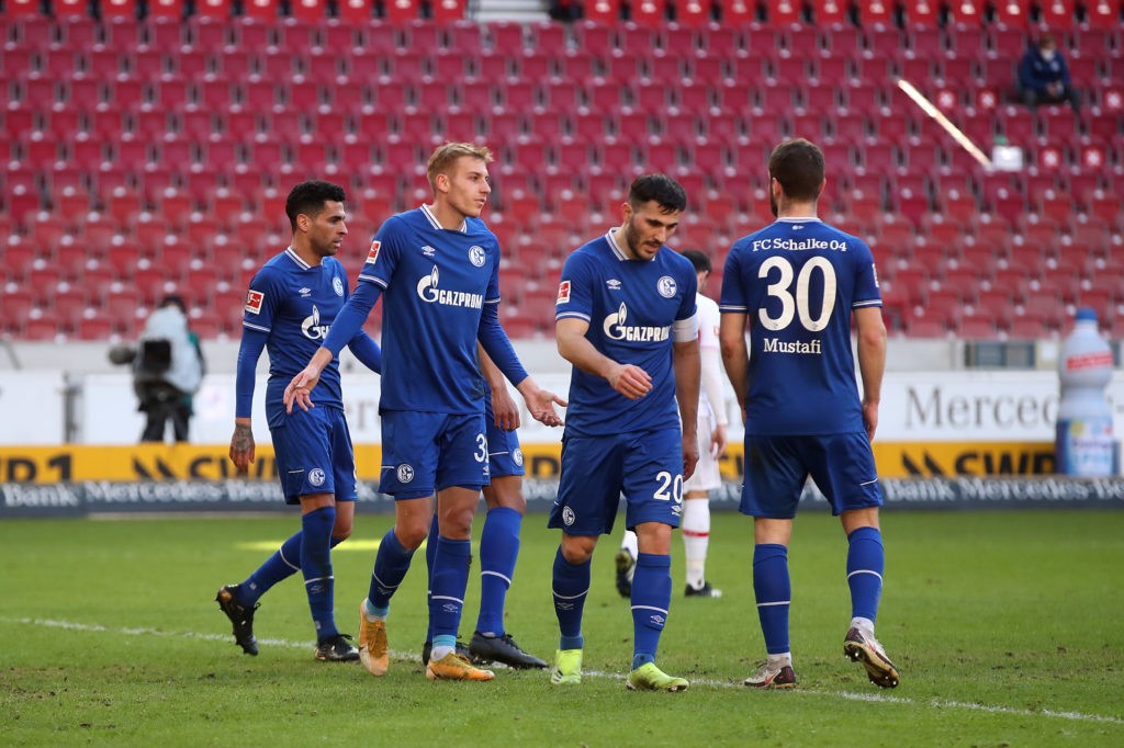 Sacked Schalke boss suggests signing Kolasinac and Mustafi was a mistake 2 STUTTGART, GERMANY: Omar Mascarell, Timo Becker, Sead Kolasinac and Shkodran Mustafi of FC Schalke 04 react during the Bundesliga match between VfB Stuttgart and FC Schalke 04 at Mercedes-Benz Arena on February 27, 2021. (Photo by Alex Grimm/Getty Images)