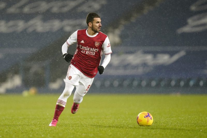 WEST BROMWICH, ENGLAND: Dani Ceballos of Arsenal runs with the ball during the Premier League match between West Bromwich Albion and Arsenal at The...