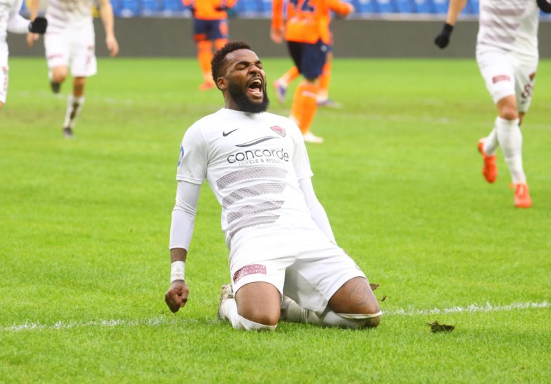 18-goal 24yo wants to emulate Pierre-Emerick Aubameyang amid Arsenal interest 2 Aaron Boupendza of Hatayspor during the Turkish Super league football match between Basaksehir and Hatayspor at Basaksehir Fatih Terim Stadium in Istanbul, Turkey on January 30, 2021.