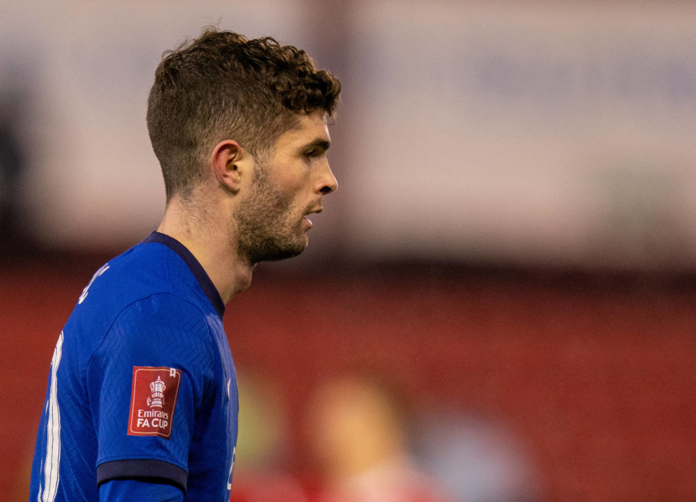 11th February 2021, Oakwell Stadium, Barnsley, Yorkshire, England English FA Cup 5th round Football, Barnsley FC versus Chelsea. Christian Pulisic ...