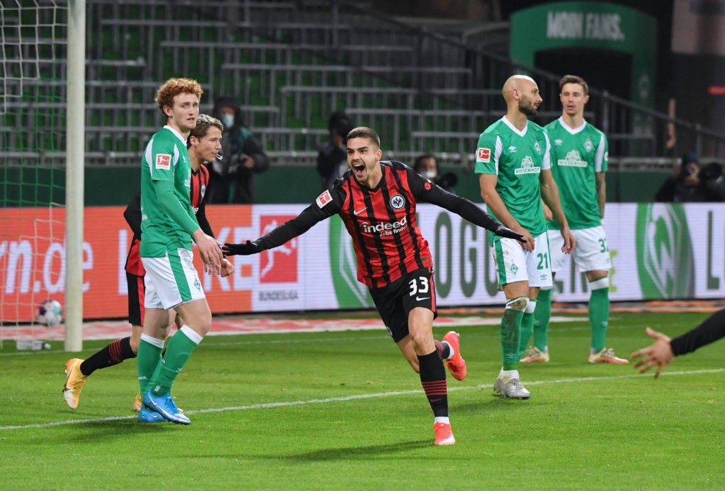 Arsenal to get a new striker this summer? 4 Andre Silva, Eintracht Frankfurt, 26.02.2021. Photo: Maik Hölter