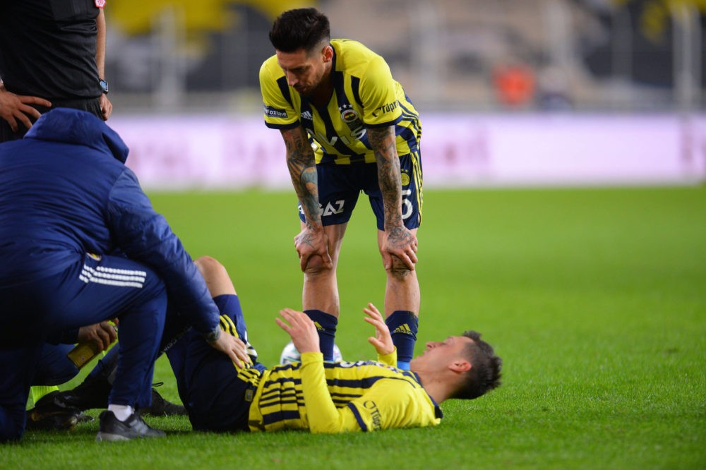 Turkish Super League football match between Fenerbahce and Antalyaspor at Ulker Stadium in Istanbul, Turkey on March 04 , 2021. Pictured: Mesut Ozi...