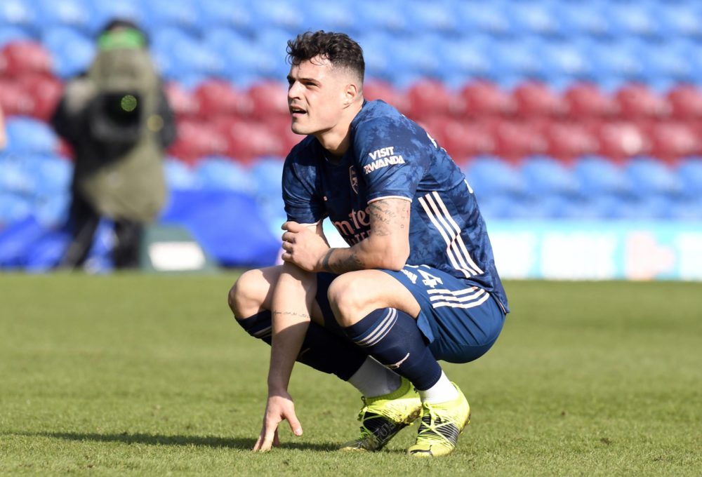 Burnley v Arsenal - Premier League - Turf Moor Arsenal s Granit Xhaka looks dejected during the Premier League match at Turf Moor, Burnley. Picture...