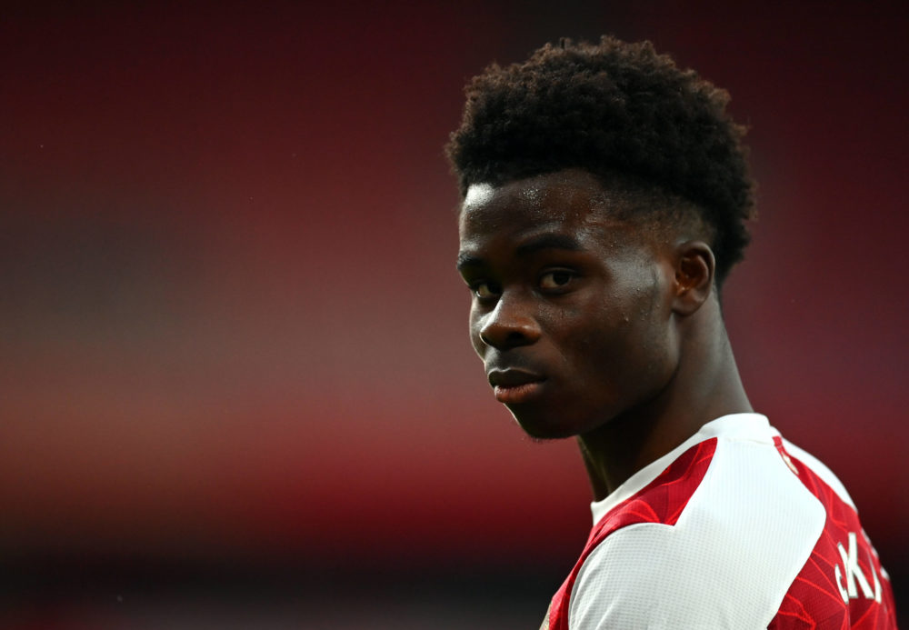 Arsenal's Bukayo Saka during the Premier League match at Emirates Stadium, London. Picture date: Sunday March 14, 2021. Copyright: Dan Mullan