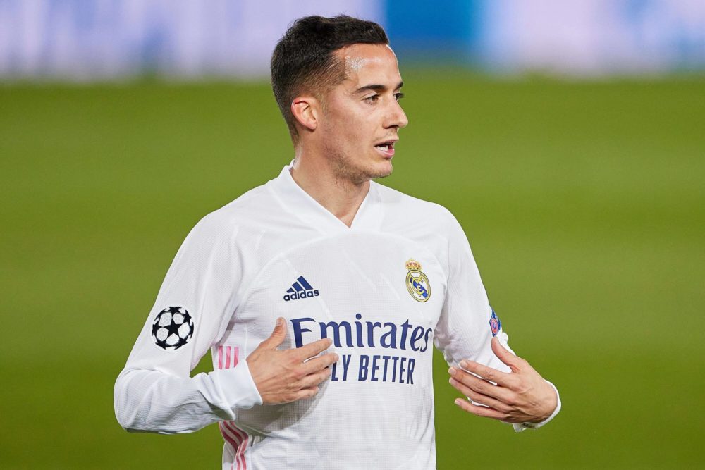 Lucas Vazquez of Real Madrid Real Madrid v Atalanta, UEFA Champions League, round of 16, second leg. Football, Alfredo Di Stefano Stadium, Madrid, ...