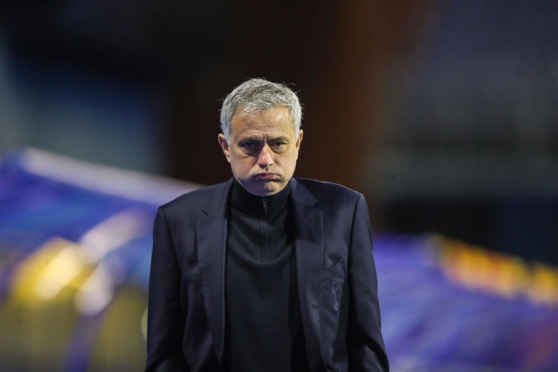 Jose Mourinho - Dinamo Zagreb v Tottenham Hotspur - UEFA Europa League Round Of 16 Leg Two ZAGREB, CROATIA - MARCH 18: Coach of Tottenham Hotspur Jose Mourinho before the UEFA Europa League Round of 16 Second Leg match between Dinamo Zagreb and Tottenham Hotspur at Stadium Maksimir on March 18, 2021 in Zagreb, Croatia. Sporting stadiums around Europe remain under strict restrictions due to the Coronavirus Pandemic as Government social distancing laws prohibit fans inside venues resulting in games being played behind closed doors. Photo by Goran Stanzl/PIXSELL Goran Stanzl/PIXSELL