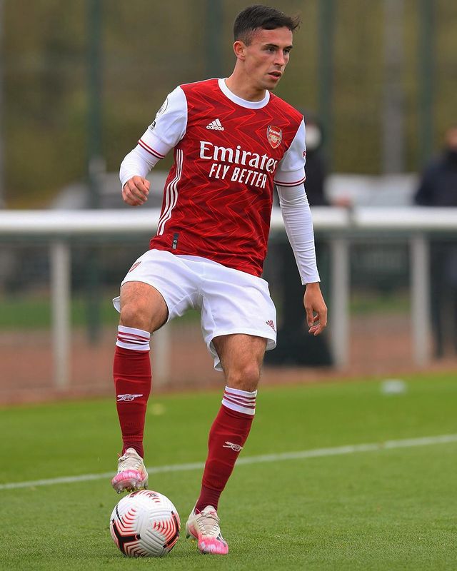Jordan McEneff with Arsenal (Photo via McEneff on Instagram)