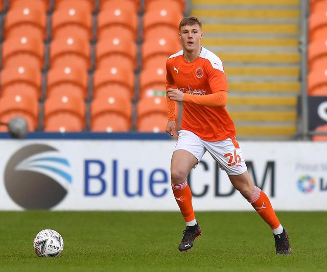 2 Arsenal youth receive senior international call-ups - again 2 Daniel Ballard with Blackpool (Photo via Ballard on Instagram)