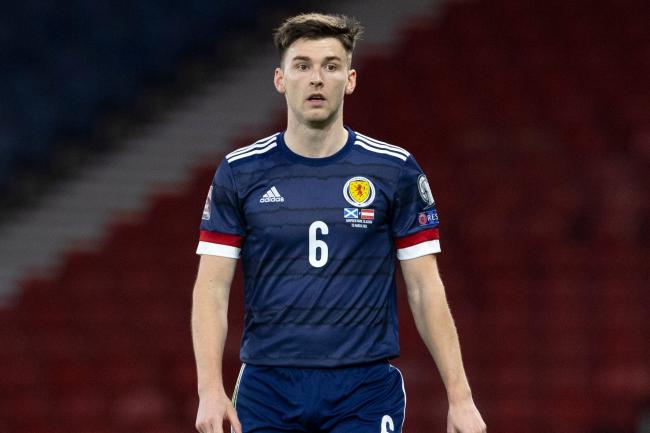 Kieran Tierney with Scotland (Photo via Glasgow Times)