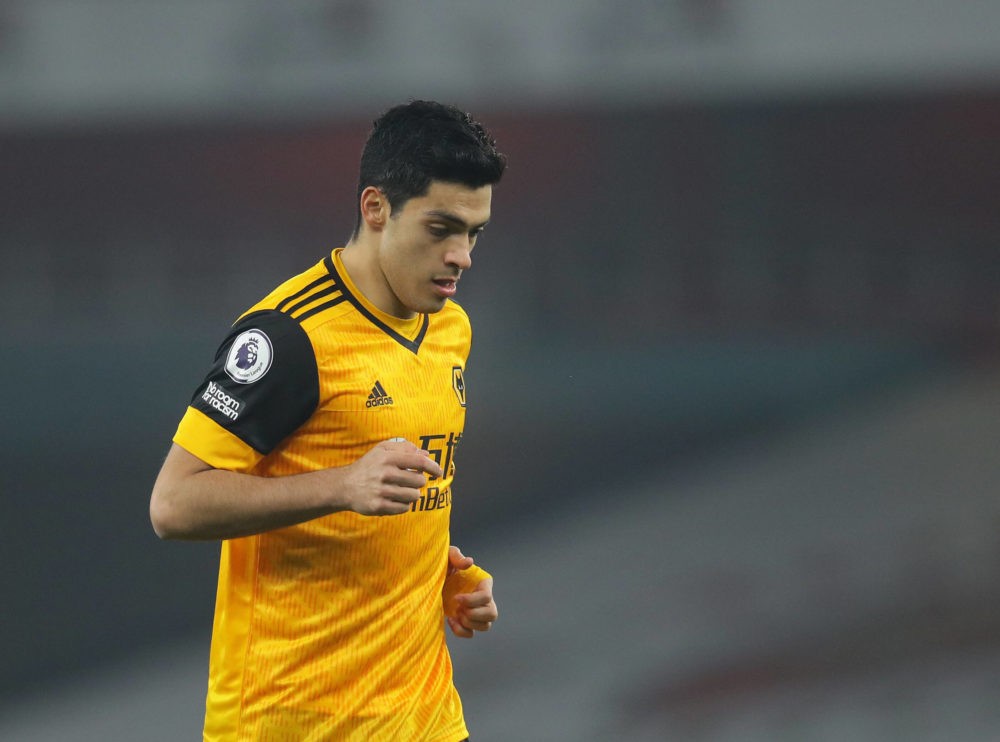 Wolves Raul Jimenez during the Premier League match at the Emirates Stadium, London. Picture date: 29th November 2020. Picture credit: David Klein/...