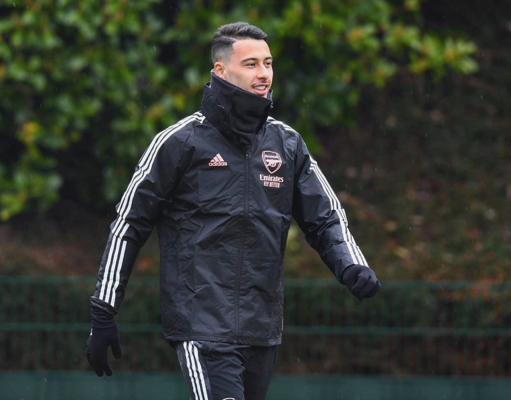 Arsenal return for pre-season - when are their internationals back? 3 Gabriel Martinelli in training with Arsenal (Photo via Martinelli on Twitter)