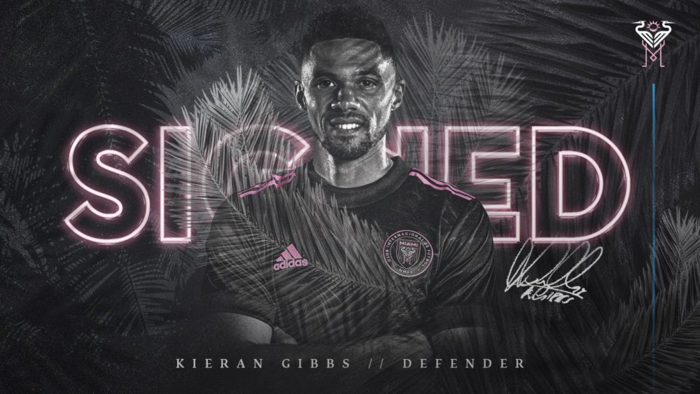 Kieran Gibbs signing for Inter Miami (Graphic via Gibbs on Twitter)