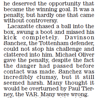Lacazette vs Kane: Hilarious double-standards in Daily Mail penalty coverage 3 Daily Mail, 15 March, 2021, on Alexandre Lacazette penalty vs Tottenham