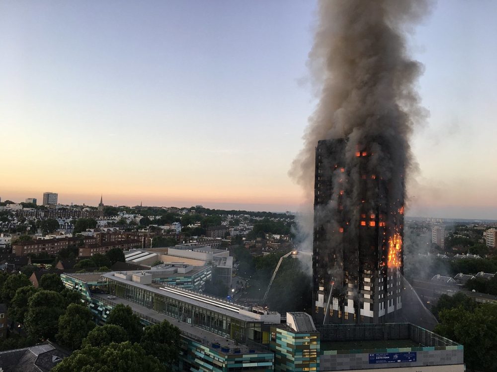 70 people died in 2017 when fire raged through Grenfell Tower in London in the worst residential fire in the UK since the Second World War due to the building's cladding.