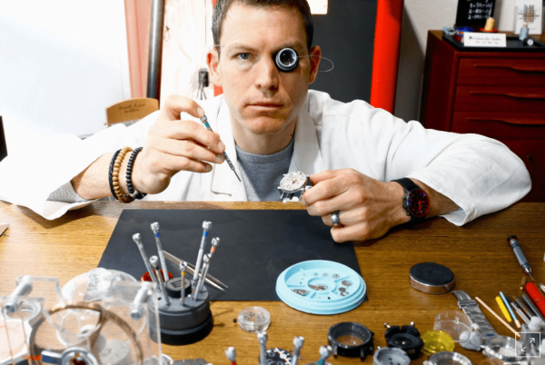 Stephan Lichtsteiner training to be a watchmaker