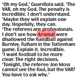 pep guardiola handball