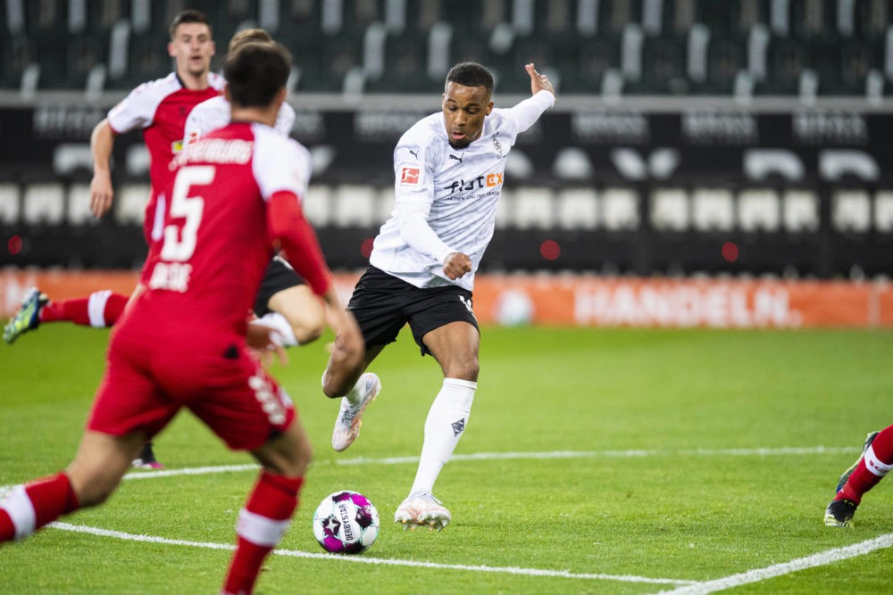 VfL Borussia Mönchengladbach vs SC Freiburg on 03-04-2021 at Borussia Park. Gladbach's Alassane Plea. Copyright: Guido Kirchner