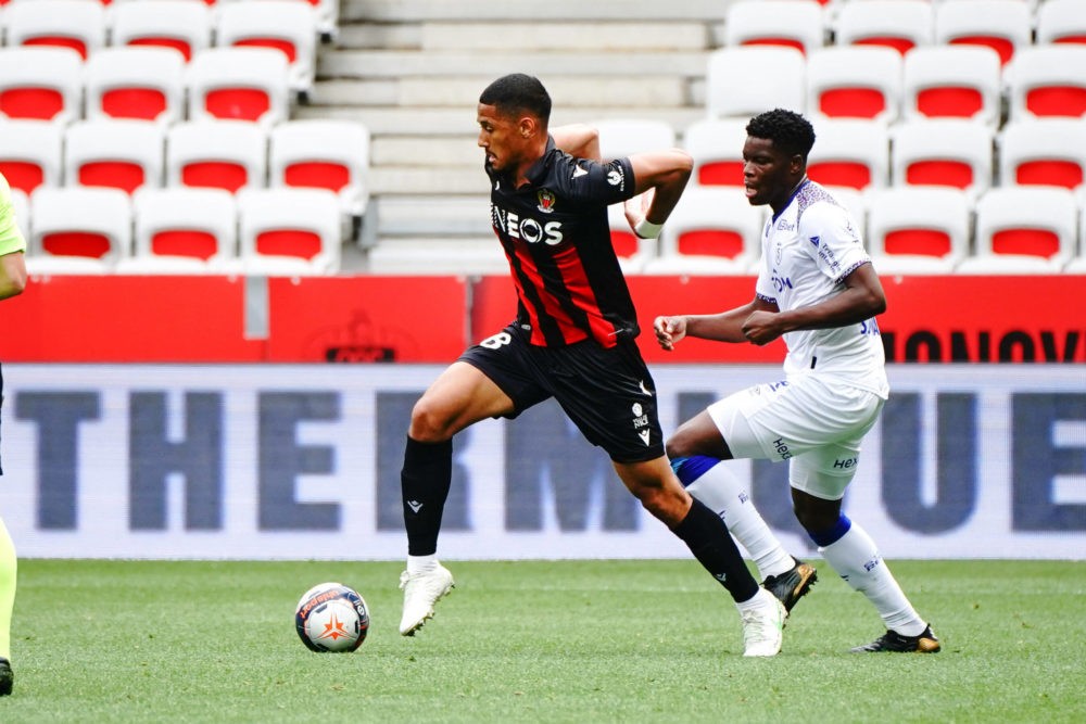 William Saliba of OGC Nice vs Stade de Reims - Ligue 1 Uber Eats - Nice - 11/04/2021. Norbert Scanella / PanoramiC