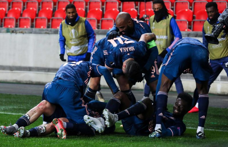 Bukayo Saka of Arsenal scores and celebrates 0-3 Slavia Prague v Arsenal, UEFA Europa League Quarter-final 2nd Leg, Football, Sinobo Stadium, Pragu...