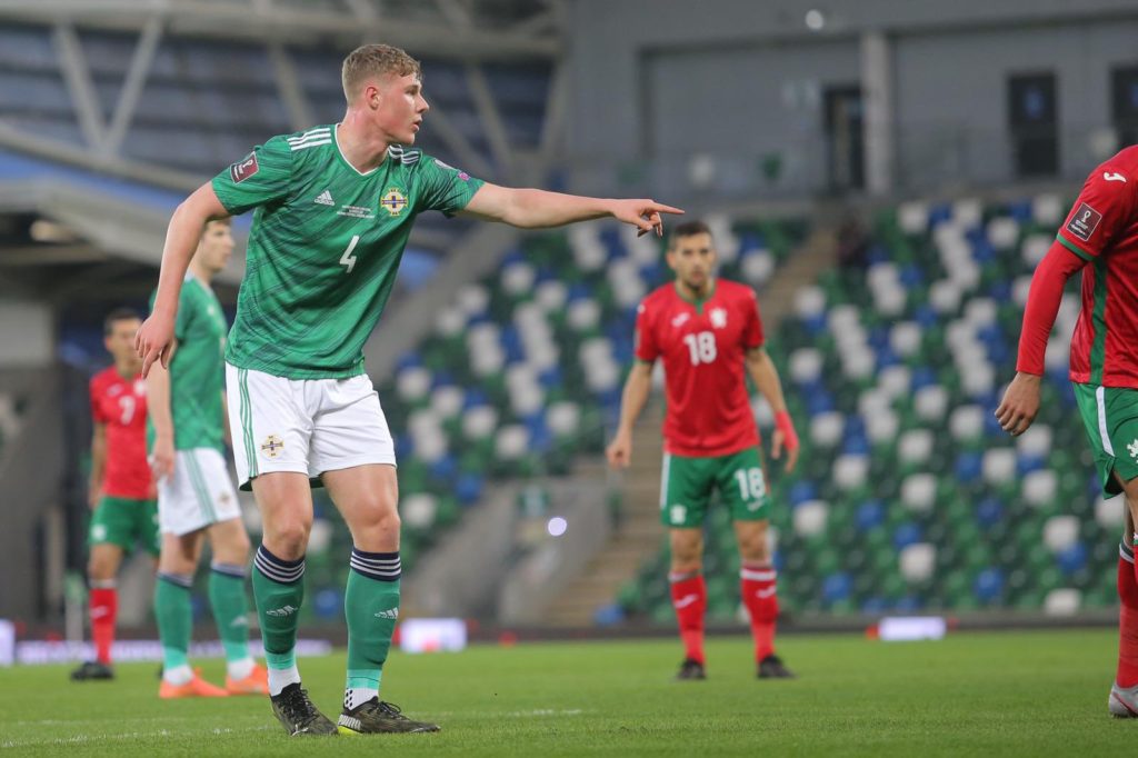 3 Arsenal academy players receive senior international call-ups 2 Daniel Ballard with Northern Ireland (Photo via Ballard on Twitter)