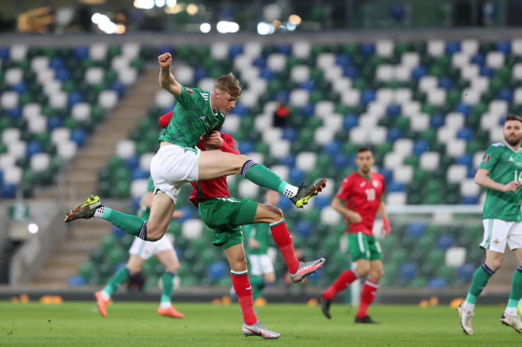 Northern Ireland use Daniel Ballard at right-back as he impresses again 2 Daniel Ballard with Northern Ireland (Photo via Ballard on Twitter)