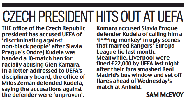 Daily Mail, 16 April 2021