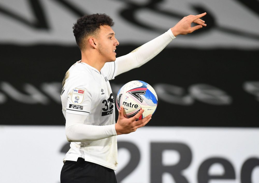 Lee Buchanan of Derby County - Derby County v Preston North End, EFL Sky Bet Championship, Football, Pride Park Stadium - 26 Dec 2020. Copyright: A...
