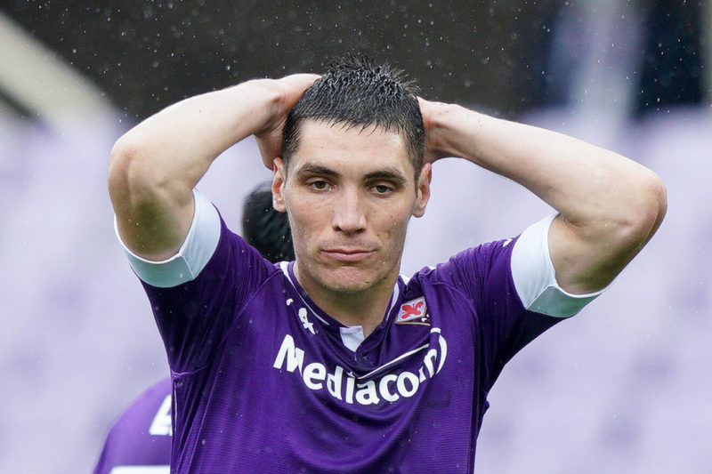 Nikola Milenkovic of ACF Fiorentina looks dejected during the Serie A match between ACF Fiorentina and SSC Napoli at Stadio Artemio Franchi, Floren...