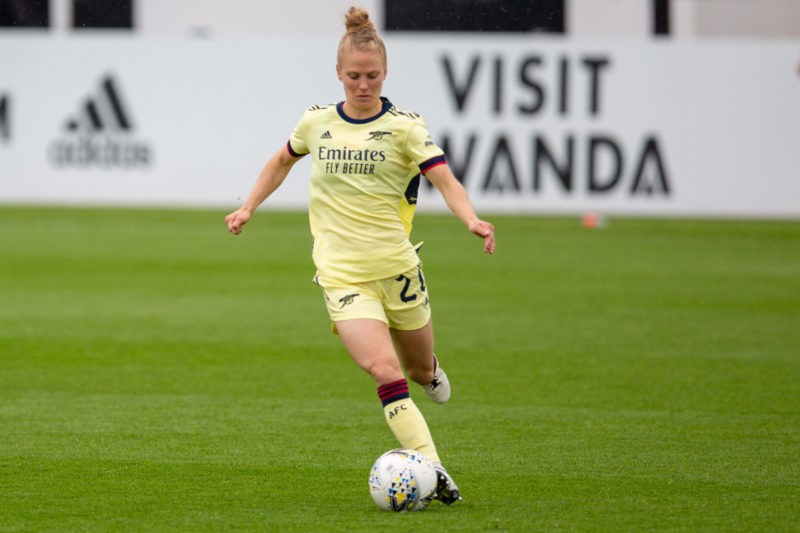 Arsenal renew sleeve deal with Visit Rwanda 2 Leonie Maier 20 Arsenal during the Vitality Womens FA Cup 5th round match between Arsenal and Crystal Palace at Meadow Park, Borehamwood, England. WFAC - Arsenal and Crystal Palace