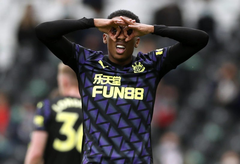 Arsenal willingness to deal with Newcastle raises Willock hopes 2 Joe Willock celebrates the opening goal during the Premier League match at Craven Cottage, London. Picture date: Sunday May 23, 2021. Copyright: Matthew Childs