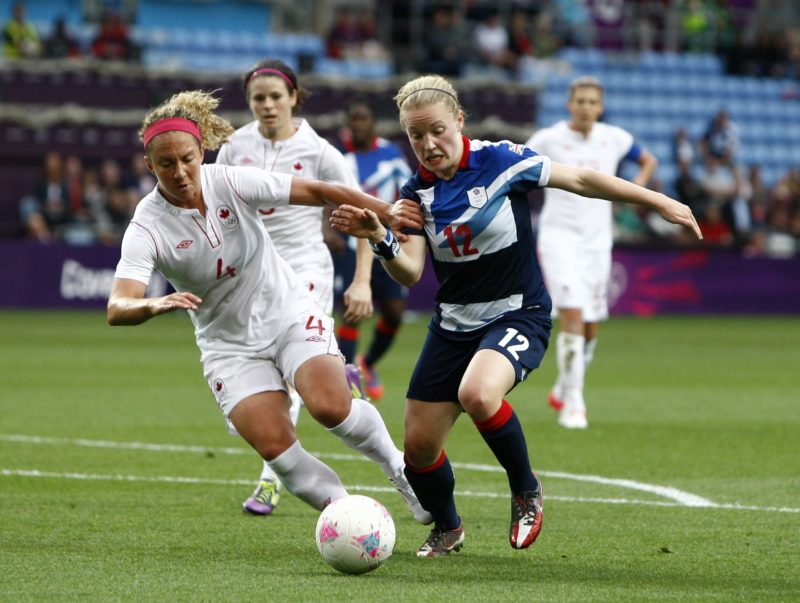 Great Britain vs. Canada-Team GB s Kim Little battles with Canada s Carmelina Moscato at The City of Coventry Stadium.Copyright imago Color Sports