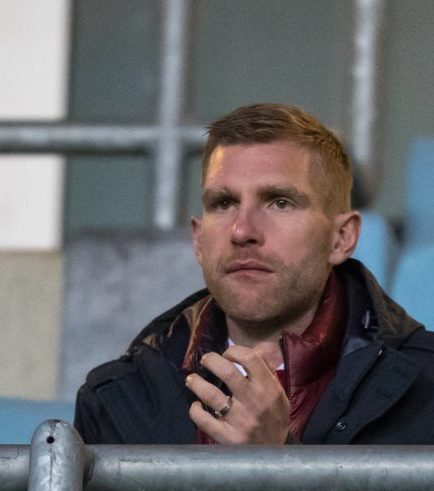 Arsenal Head of Coach and Player Development Marcel Lucassen and Academy Manager Per Mertesacker during the The Checkatrade Trophy group match betw...