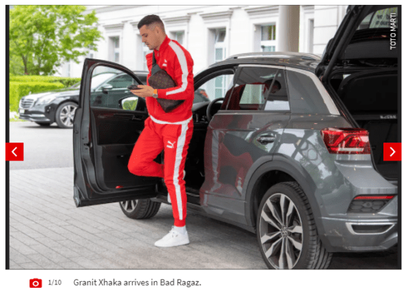 Granit Xhaka deal to join Roma: Conclusion wanted by Friday 2 Granit Xhaka arrives in Bad Ragaz.