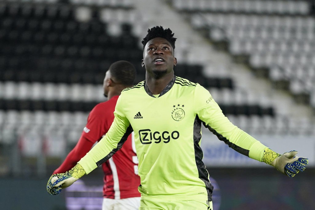 Arsenal make offer for Ajax goalkeeper Andre Onana 2 Ajax keeper Andre Onana during the Dutch Eredivisie match between AZ Alkmaar and Ajax Amsterdam at the AFAS stadium on January 31, 2021 in Alkmaar, The Netherlands. Photo: VI ANP Sport Ed van de Pol IV