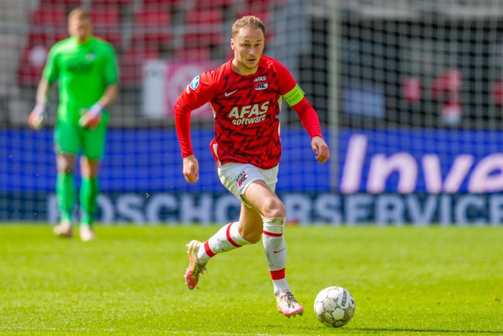 Teun Koopmeiners of AZ Alkmaar during the Dutch Eredivisie match between AZ Alkmaar and Heracles Almelo at the AFAS stadium on May 16, 2021. Photo:...